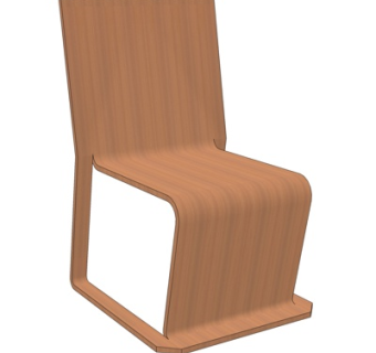 现代实木休闲椅su模型