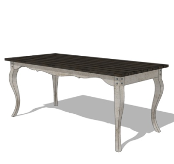 简欧桌子su模型