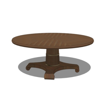 简欧餐桌su模型