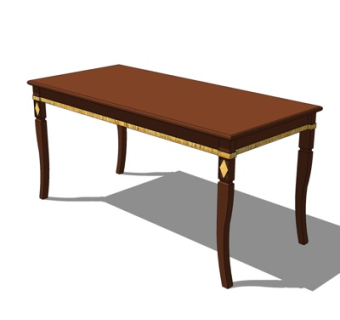 简欧餐桌su模型