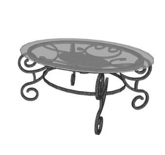 简欧茶几su模型