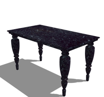 简欧餐桌su模型