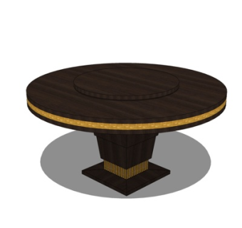 美式餐桌su模型