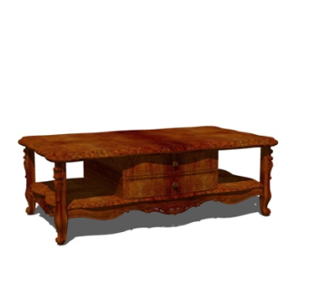 欧式茶几su模型