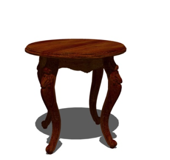 欧式圆几su模型