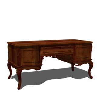 欧式书桌su模型