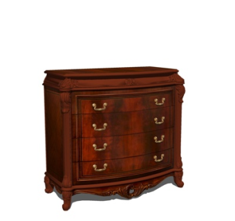 欧式斗柜su模型