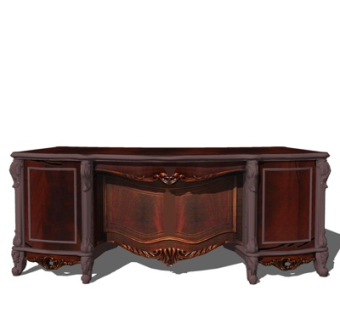 欧式书桌su模型