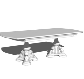 欧式餐桌su模型