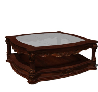 欧式茶几su模型