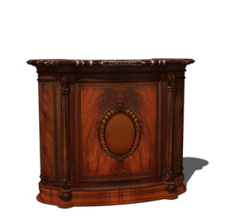 欧式斗柜su模型