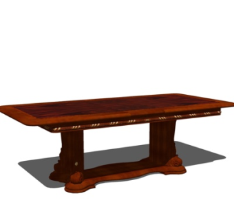 欧式餐桌su模型