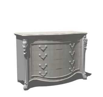 欧式斗柜su模型