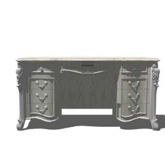 欧式书桌su模型