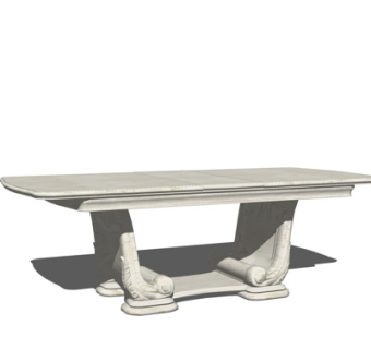 欧式餐桌su模型