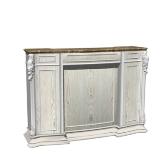 欧式斗柜su模型