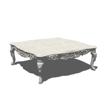 欧式茶几su模型