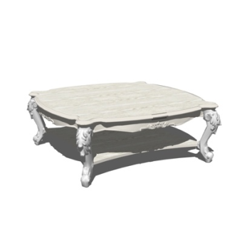 欧式茶几su模型