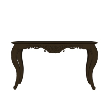 简欧餐桌su模型