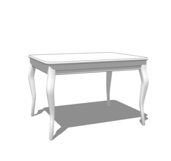 简欧餐桌su模型