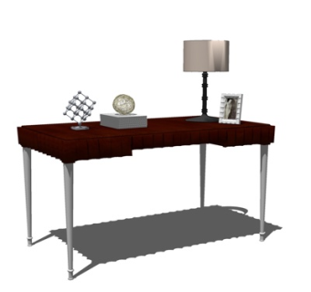 现代书桌su模型