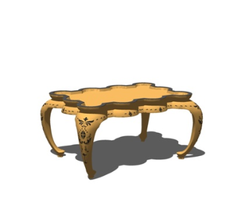 欧式茶几su模型