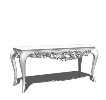 简欧餐桌su模型