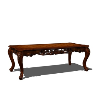 欧式茶几su模型