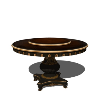 欧式餐桌su模型