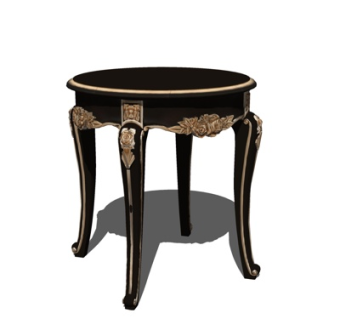 欧式圆几su模型