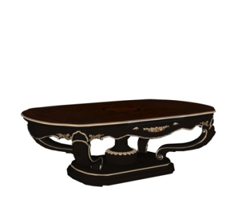 欧式茶几su模型