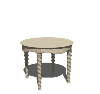 欧式圆几su模型