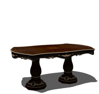 欧式餐桌su模型