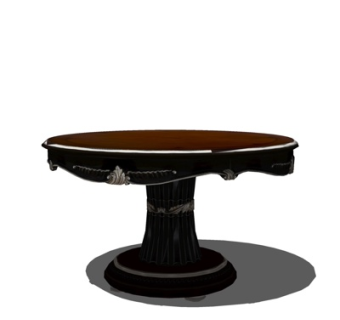 欧式餐桌su模型