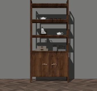 欧式边柜su模型