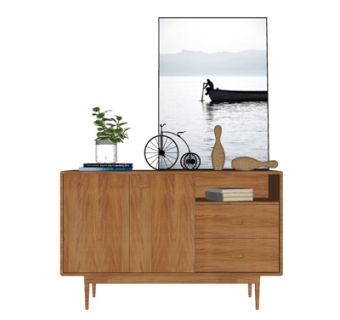 现代边柜su模型