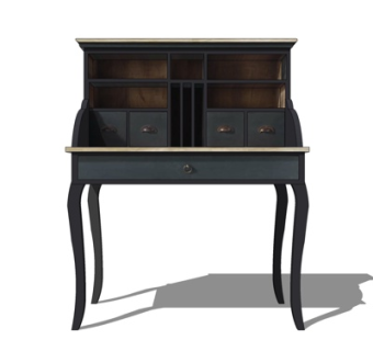 美式书桌su模型