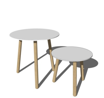 北欧休闲桌su模型