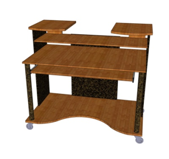 现代书桌su模型