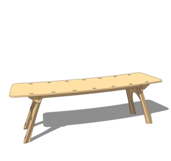 北欧茶几su模型