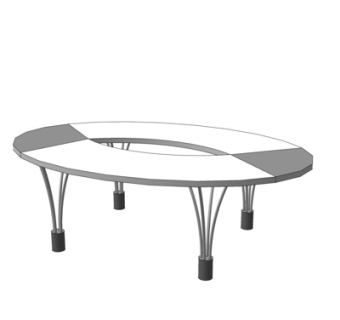 现代休闲桌su模型