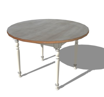 简欧餐桌su模型