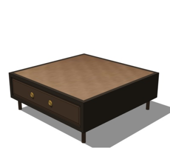 新中式茶几su模型