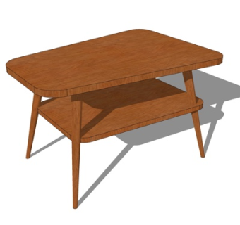 新中式茶几su模型