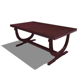 简欧餐桌su模型