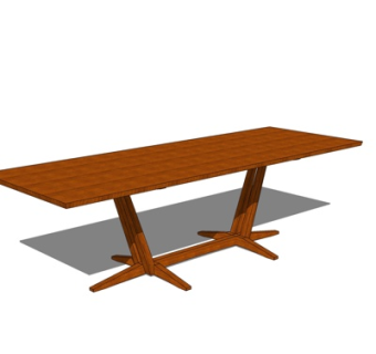 新中式餐桌su模型