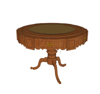欧式餐桌su模型