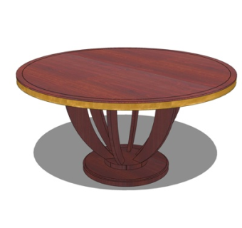 欧式餐桌su模型