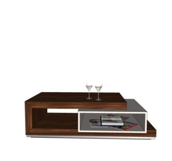 现代实木茶几su模型