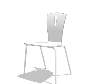 现代铁艺单椅su模型